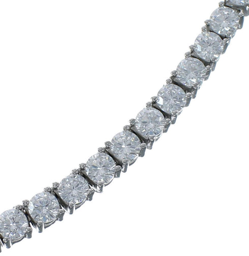 Sterling Silver Cubic Zirconia Necklace JX128550